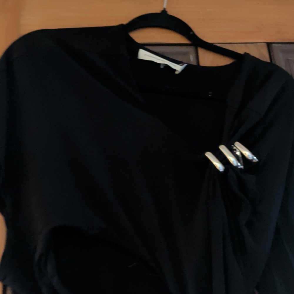 Christopher Esber Black Dress with Silver Metal Details - Picture 3 of 8